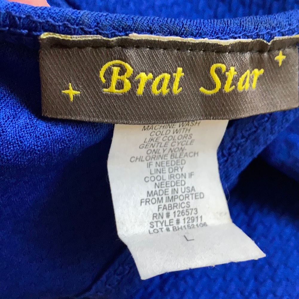 Brat Star Blue Textured Open Back Midi Dress - Picture 6 of 7